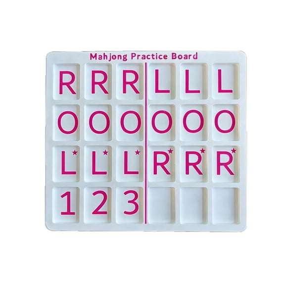 Pxyqht Mahjong Practice Board 24 Slots Portable Simulation Board for Mahjong Lovers Ideal for Charleston Game Strategy Improvement and Skill Practice