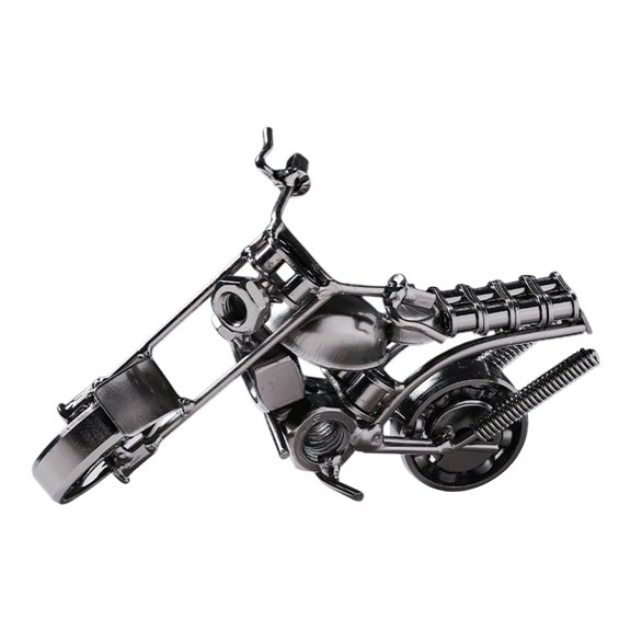 Pxyqht Metal Motorcycle Decorative Ornament Unique Handcrafted Display for Home and Office Aesthetic Mechanical Art Motorcycle Model for TV Cabinets and Entrances