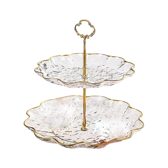 Pxyqht Multi-Tier Dessert Stand Fruit Plate Rack for Home Living Room Coffee Table Elegant Display for Cakes Cupcakes Snacks Wedding Party Decor