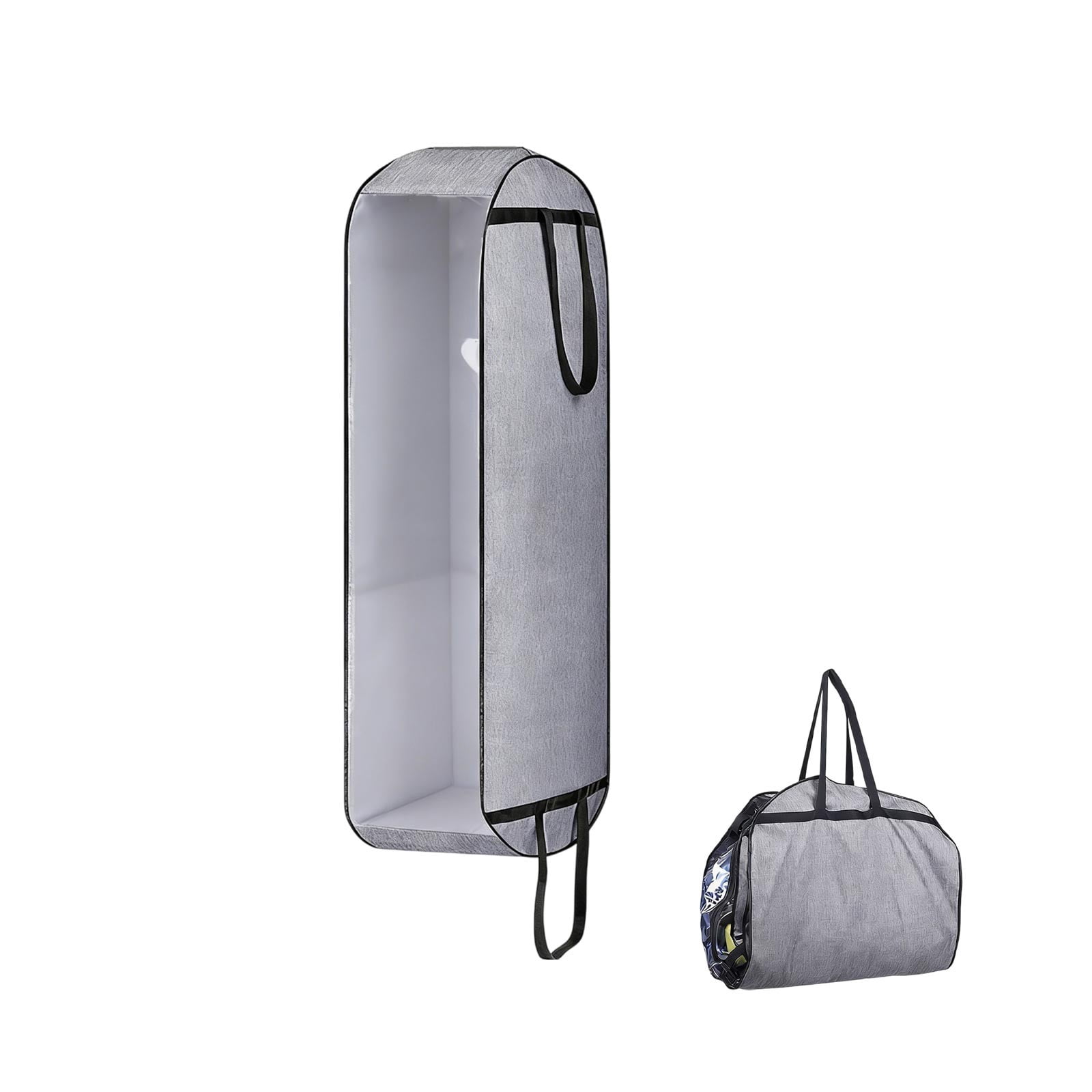 Pxyqht Non Woven Fabric Garment Bag Suit Bag for Closet Storage and Travel Foldable with Transparent Window Thickened for Multiple Clothing