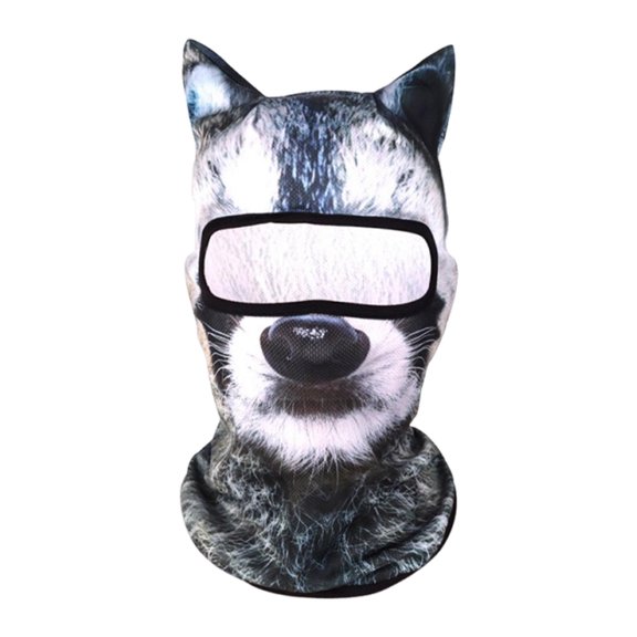 Pxyqht Outdoor Face Mask with Ears Summer Sunscreen Balaclava Ski Mask Lightweight Breathable Protection for Festivals Raves and Activities