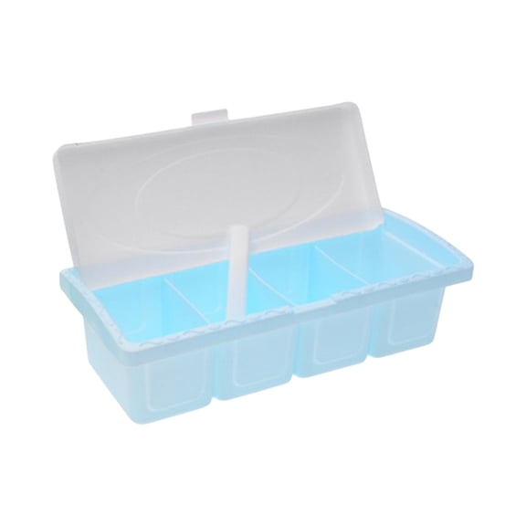 Pxyqht Plastic Seasoning Box, Flip Snack Container, Kitchen Storage Jar, Portable Snack Box, Perfect for Picnics and Road Trips