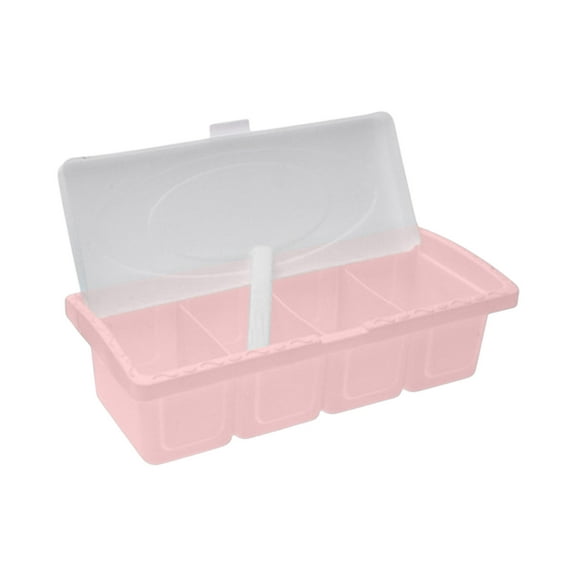 Pxyqht Plastic Seasoning Box, Flip Snack Container, Kitchen Storage Jar, Portable Snack Box, Perfect for Picnics and Road Trips