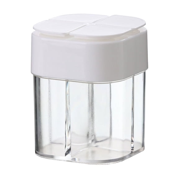 Pxyqht Plastic Spice Jar Organizer Four In One Flip Lid Sealed Spice Shaker Set Airtight Herbs Storage Compact Kitchen Essential