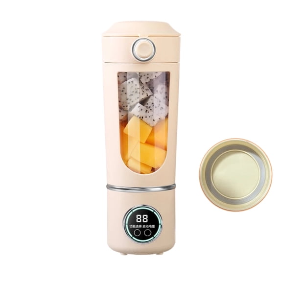 Pxyqht Portable Mini Cup Ice Crusher Juicer Rechargeable Blender for Smoothies Shakes youth Food with 12 Stainless Steel Blades and LED Display