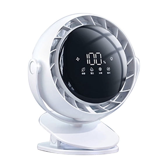 Pxyqht Portable Recirculating Fan USB Chargeable Chiller with 4-Speed Settings and LED Lights for Home and Office Use, Energy Efficient with Intelligent Timer and Low Noise
