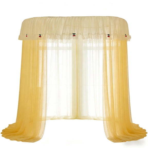 Pxyqht Princess-Style Dome Mosquito Net High-Density Mesh Foldable Ceiling-Mounted Canopy Elegant Bedroom Decor Safe Sleeping Solution