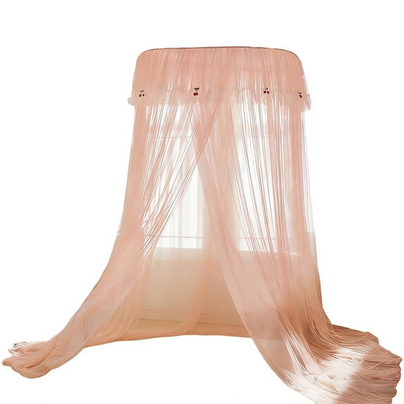 Pxyqht Princess-Style Dome Mosquito Net High-Density Mesh Foldable Ceiling-Mounted Canopy Elegant Bedroom Decor Safe Sleeping Solution