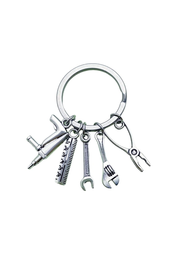 Screwdriver Wrench Drill Tool Keychain Portable Mini Tool Pendant Ideal Gift for Dads Handy Accessory for DIY Repair and Crafting
