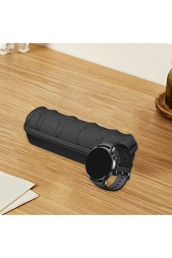 Shockproof Watch Storage Case, Cushioned Organizer for Mechanical and Smart Watches, Travel Protection Hard Shell with Carry Handle, Adjustable Dividers