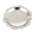 thumbnail image 1 of Pxyqht Silvery Metal Embossed Tray Decorative Catchall Dish for Home Kitchen Jewelry Organizer Elegant Snack Server Multi-Use Vanity Accents Ideal Gift for Any Occasion, 1 of 6