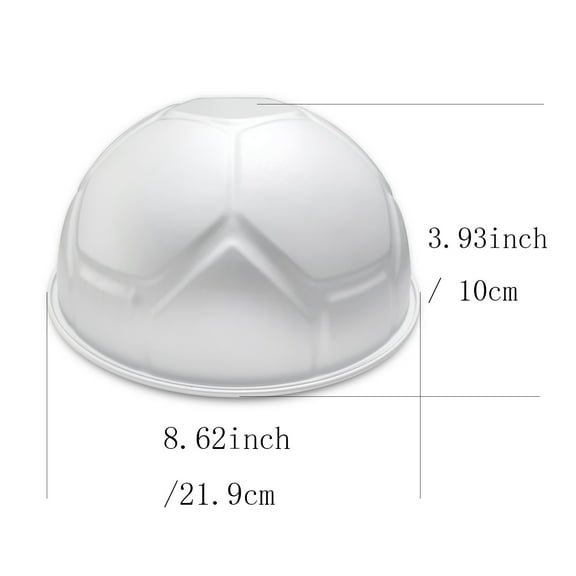 Pxyqht Soccer Cake Pan Metal Unique Half Ball Shape for Baking Football Cakes Easy Release Dishwasher Safe Perfect for Birthdays Sports Parties and Celebrations