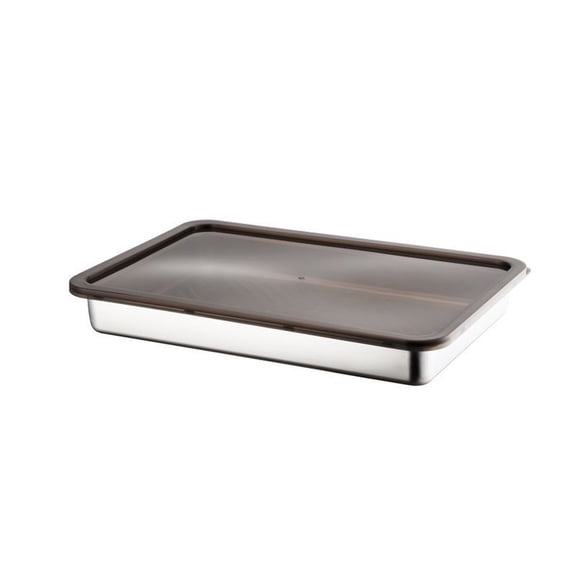 Pxyqht Stainless Steel Airtight Meat Storage Container for Refrigerator Dishwasher Safe Long Kitchen Food Storage with Elevated Base Ideal for Freshness Preservation
