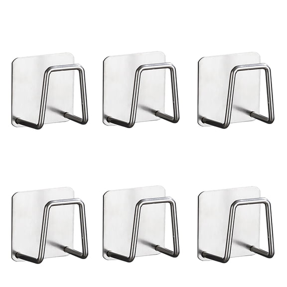 Pxyqht Stainless Steel Kitchen Sink Sponge Rack Storage Organizer for Draining and Drying Sponges and Rags - Easy Installation No Drill Space Saving Solution
