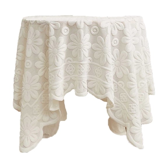 Pxyqht Sunflower Tablecloth Lace Knitted for Dining Coffee Table Cover Durable Polyester Material Easy Care Home Decoration Enhance Dining Atmosphere Perfect for Parties and Events