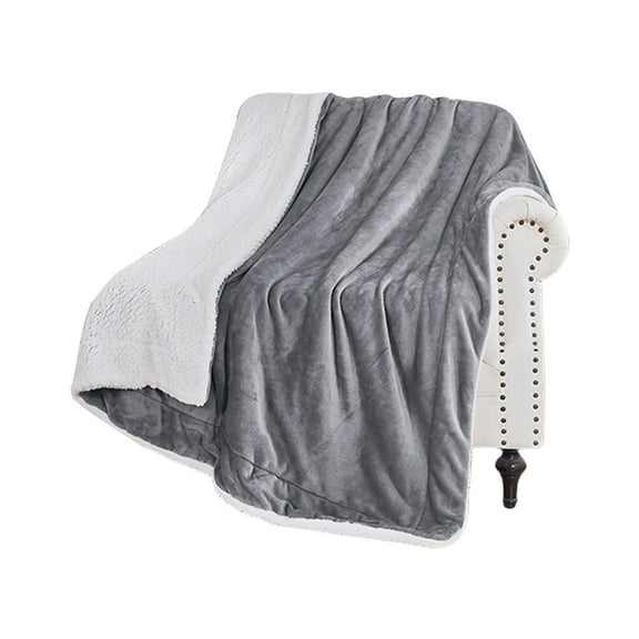 Pxyqht Thickened Double Layer Fleece Blanket, Plush Sofa Blanket, Warm Winter Quilt, Luxury Flannel Lamb Fleece, Home and Gift Use