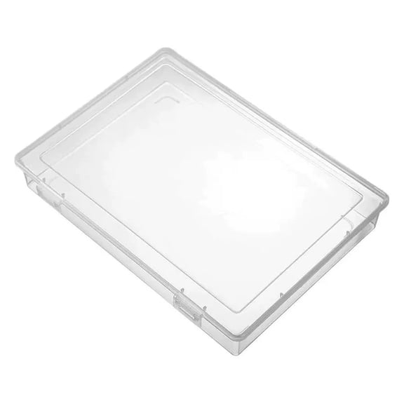 Pxyqht Transparent Document Organizer Box Dustproof A4 File Box Home Storage for Important Documents Household Registration Books ID