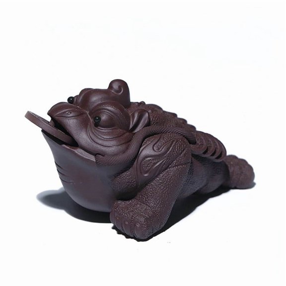 Pxyqht Yixing Purple Sand Tea Pet Accents Functional Tea Table Decoration Feng Shui Wealth Symbol Collectible Tea Accessory