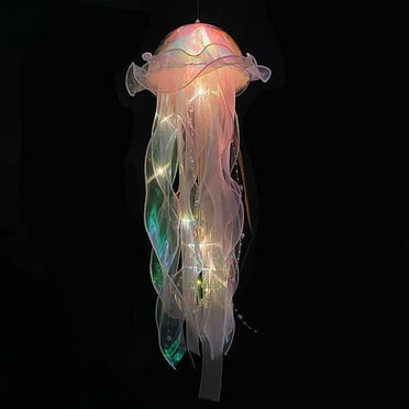 Pyaiine Glowing Jellyfish Lantern Handheld Jellyfish LED Lamp Hanging Lantern Decoration New Year Eve Gadget Holiday Gift for Party