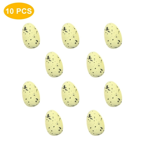 Pyaiiner 10PCS Mini Easter Egg Bulk Simulation Colorful Foam Eggs DIY Paiting Easter Decoration Easter Basket Stuffers 0.8×1.18Inch