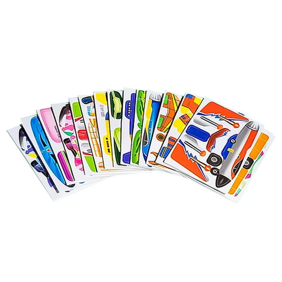 Pyaiiner 25PCS Animals Themed 3D Cartoon 4 Style Puzzles Land Animal Dinosaur Helicopter Insect DIY Cardboards Assembled Puzzle Card Set Birthday Christmas Gift