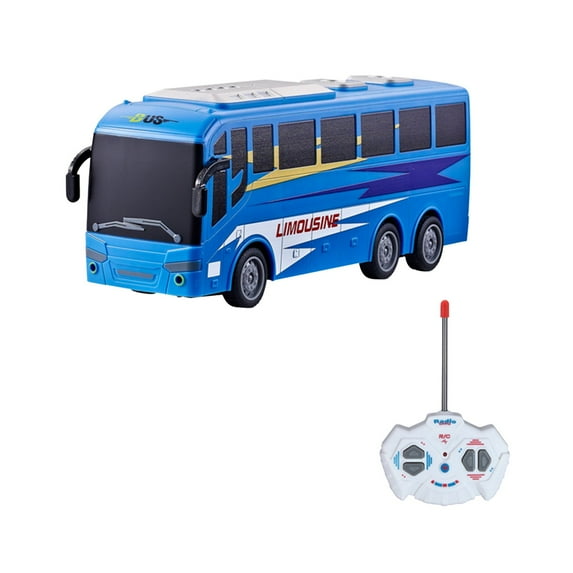 Pyaiiner 4-Channel Remote Control Bus Toy with RGB Lights Realistic Tourist Bus Model for Collectors
