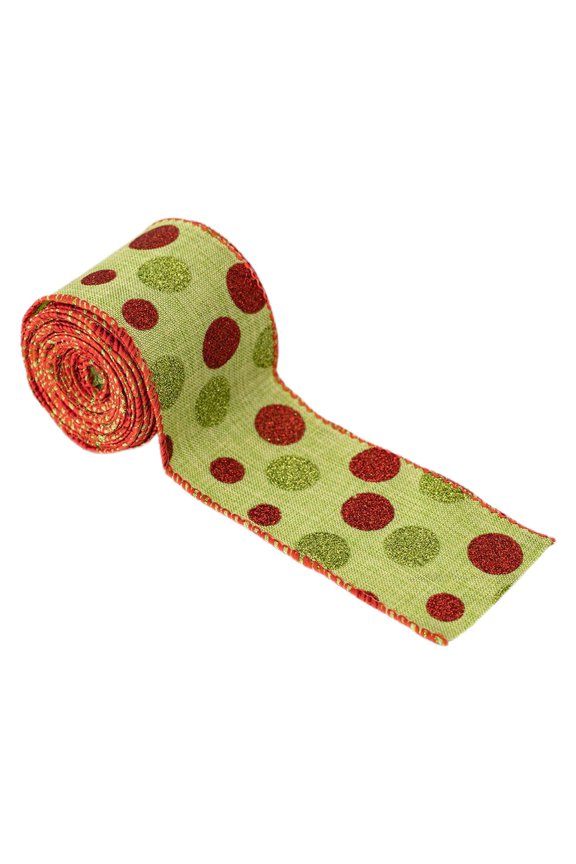 Christmas Polka Ribbon Diy Ribbon Decoration Supplies For Wrapping Bow Gifts 6.5Cm Wide Decoration Christmas Holiday Party Gift Decoration Exquisite Cute