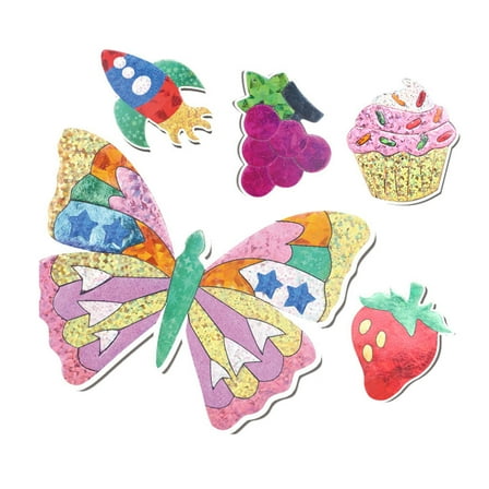 Pyaiiner DIY Butterfly Foil Art Craft Kit Create Your Own Shiny Metallic Butterflies Creative Activity for All Ages