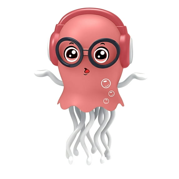 Pyaiiner Dancing Jellyfish Toy Electric Crawling Jellyfish Tummy Time Toy Rechargeable Magic Dancing Music Squid for Birthday Christmas Gift