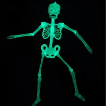 Pyaiiner Halloween Luminous Skeleton 13Inch Glow in The Dark Light Up Bone Figure for Spooky Yard Decor and Scary Party Props