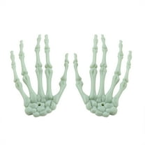 Pyaiiner Halloween Skeleton Hand Prop 1 Pair of Realistic Bone Claws Decor for Spooky Party Graveyard Scene Display