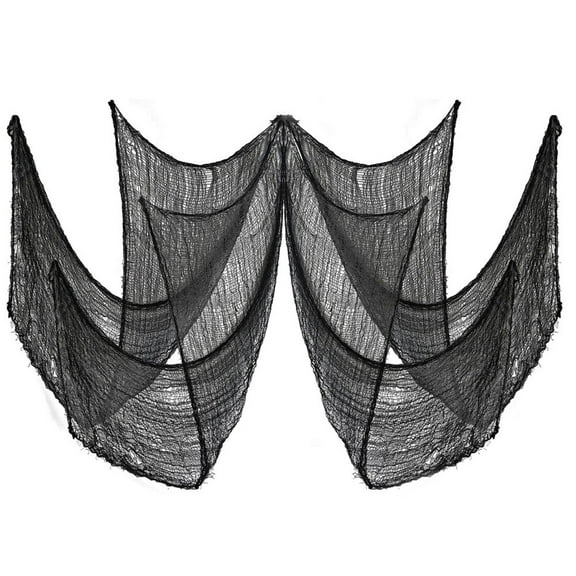Pyaiiner Halloween Tattered Fabric 30x72Inch Scary Gauze Decor for Bar Escape Room Spooky Atmosphere Setup