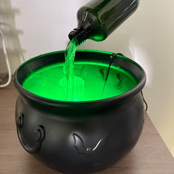 Pyaiiner Halloween Witch Cauldron Magic Floating Bottle and Diffuser Set with Bubbling Effect for Potion Making Witch Bowl Party Supplies