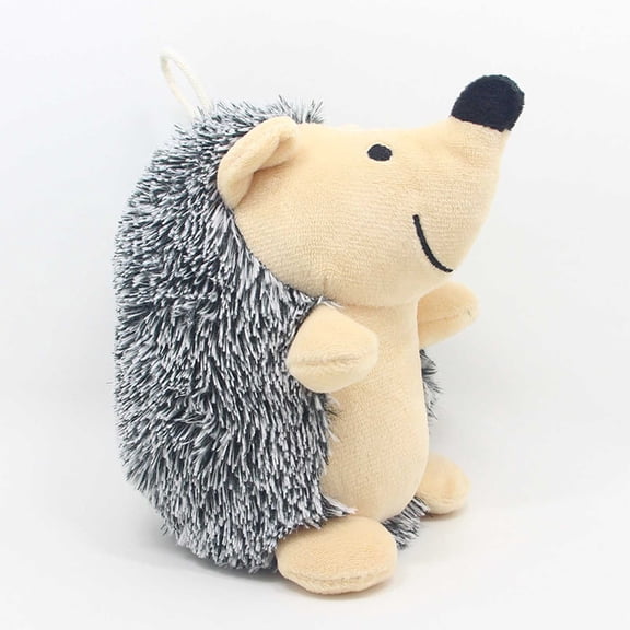 Pyaiiner Hedgehog Stuffed Animal Doll with Sound Super Soft Immortal Squeaker Toy for Aggressive Chewers Pet Toy Sounding Hedgehog 0.46Inch