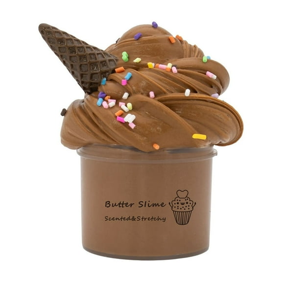 Pyaiiner Ice Cream Cone Butter Slime Cotton Clay Toy DIY Pulling Noodle Mud Creative Handmade Sensory Play 2FL OZ