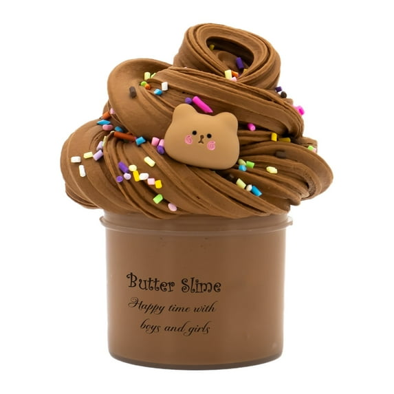 Pyaiiner Jelly Slime with Various Add-ins 4 Colors Choices Dual Color Butters Clays Sensory Toys Soft Stretchy Non-Sticky DIY Craft Stress Relief Toy Party Favors Christmas Gift