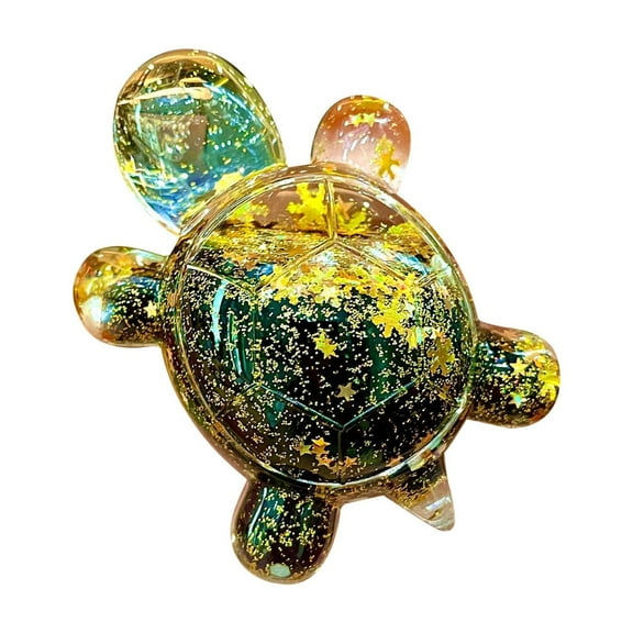 Pyaiiner Large Flash Turtle Easter Egg Fillers Acrylic Large Dazzles Color Turtle Creatives Cute Desk Ornament Holiday Birthday Gift for Gift 3.94Inch