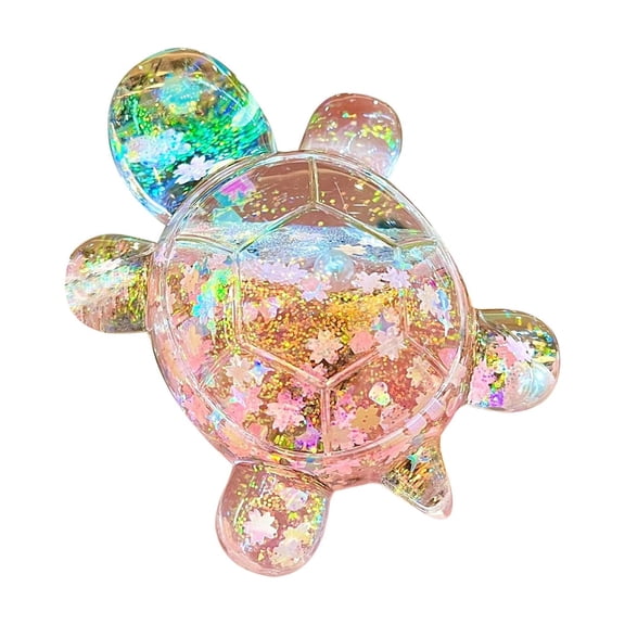 Pyaiiner Large Flash Turtle Easter Egg Fillers Acrylic Large Dazzles Color Turtle Creatives Cute Desk Ornament Holiday Birthday Gift for Gift 3.94Inch