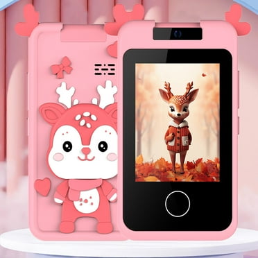 Pyaiiner Mini Phone Camera for Children Multi Function Lens Photo and Video Camera with Sticker Function Interactive Puzzle Toy Birthday Gift for Children