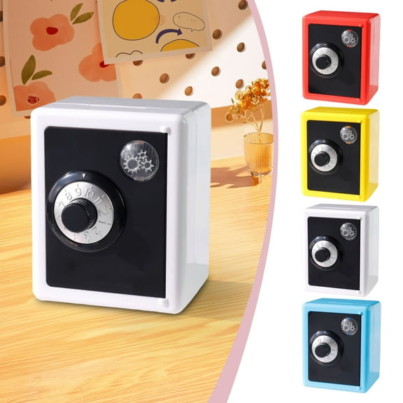 Pyaiiner Piggy Bank Mechanical Password Money Saving Box Toy Cash Lock Box Small Size Security Safe Box for Allowance Birthday Christmas Gift