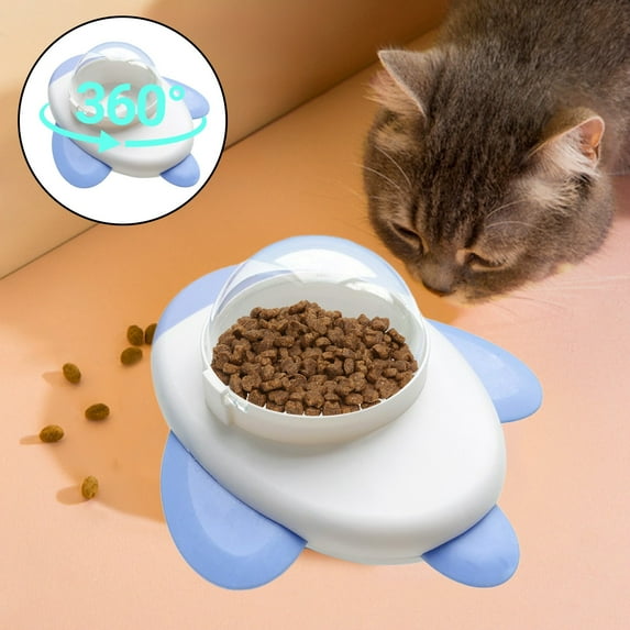 Pyaiiner Rotating Cat Toy with Freeze-Dried Treats Interactive Self-Entertainment Puzzle Feeder for Cats and Dogs
