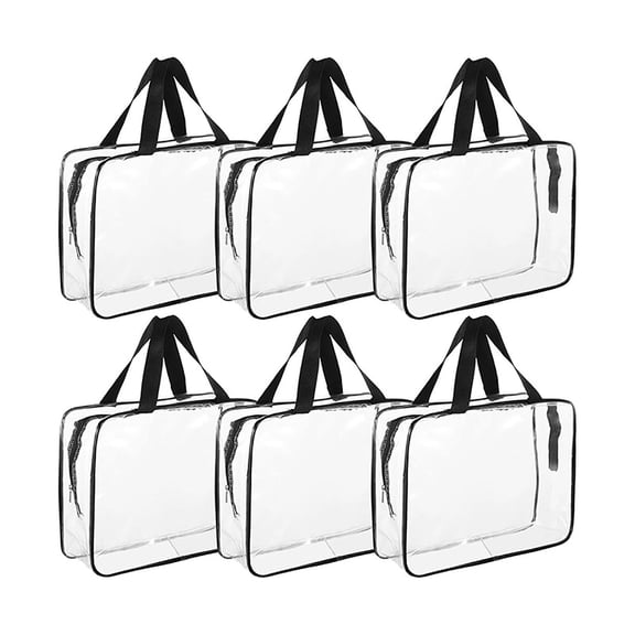 Pyaiiner Toy Storage Bag Reusable Transparent Pvc Storage Bag Waterproof Storage Bag With Zipper Suitable For Packaging Children'S Toys And Books