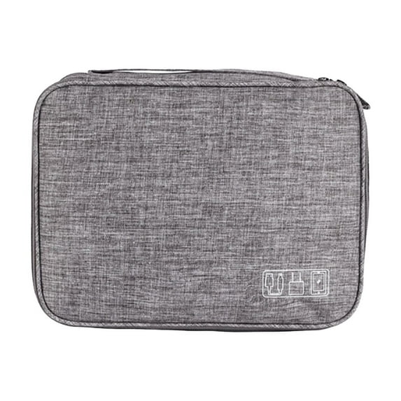 Pyaiiner Travel Organizer Electronic Accessories Box Portable Technology Travel Gifts Men'S Triple Cable Organizer Cable Charger Flash Drive
