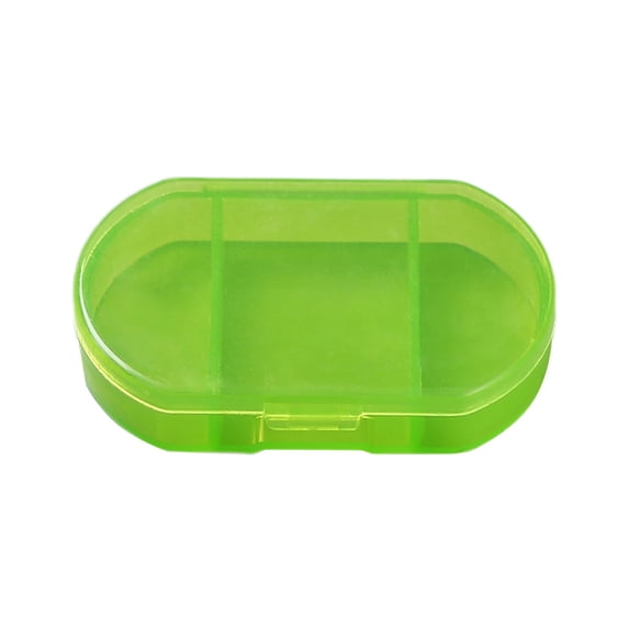 Pyaiiner Vitamin Organizer Compact And Portable 3-Compartment Vitamin Box Morning Lunch And Night Vitamin Organizer Transparent
