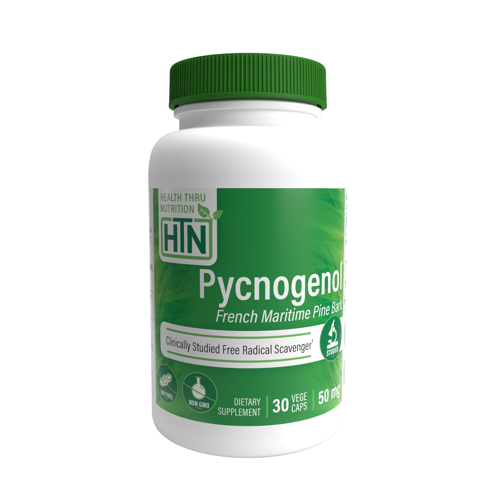 Pycnogenol® 50mg (French Maritime Pine Bark) 30 VegeCaps by Health Thru Nutrition