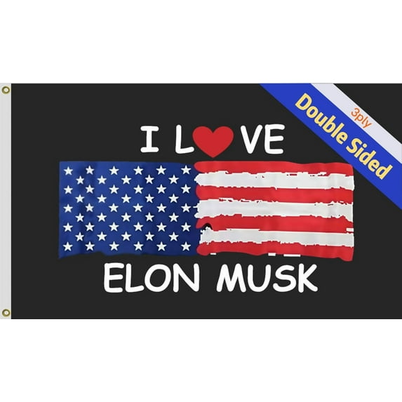 Pyd Thank You Elon M-usk 2025 Flag 3X5FT for Outdoor,Elon M-usk Flags College Dorm Room Decor Indoor Flag,Man Cave Frat Wall Banner,Double Stitched, with Strong Brass Grommets. (love 3ply, 2X3)