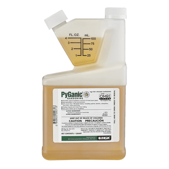 Pyganic Gardening 1.4% - Controls Aphids, Whiteflies and More! - 32 fl oz Bottle by MGK