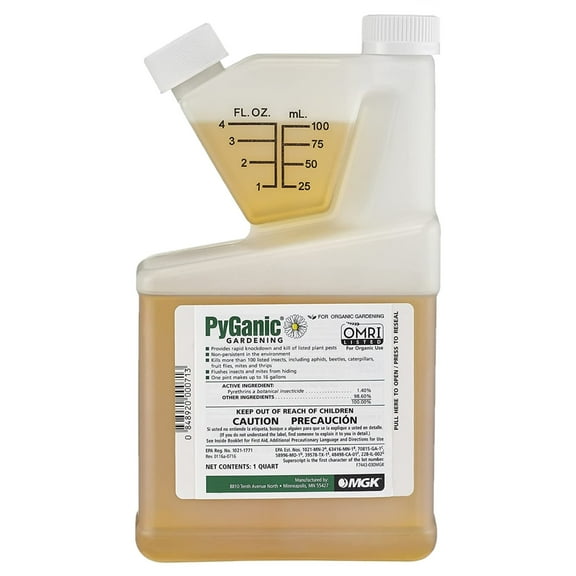 Pyganic Gardening Organic Liquid Insecticide Concentrate, 1 Quart