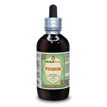 Pygeum Dry Bark KETO Friendly Alcohol-Free Absolutely Natural Expertly Extracted by Trusted HerbalTerra Brand Liquid Extract. Proudly made in USA. Glycerite 4 Fl.Oz