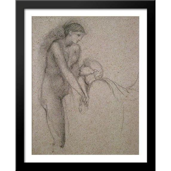 Pygmalion 28x34 Large Black Wood Framed Print Art by Edward Burne-Jones